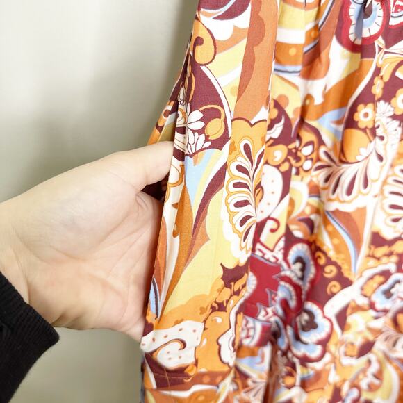 Anthropologie Somerset Maxi Dress in Bronze Paisley Print Medium - Picture 6 of 10